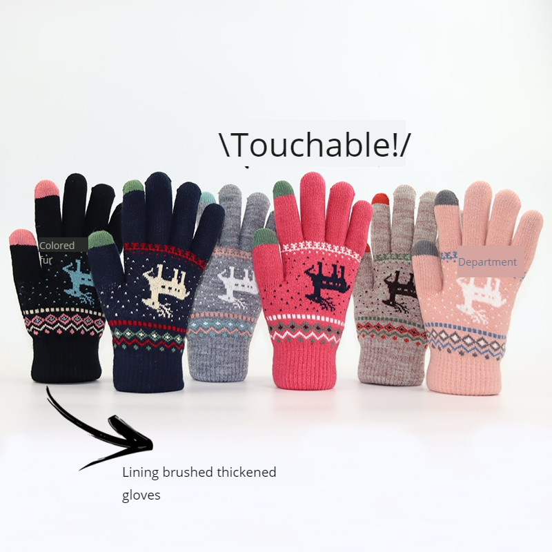 Wool Glove Lined - Осенне-зимние утепленные женские перчатки без пальцев