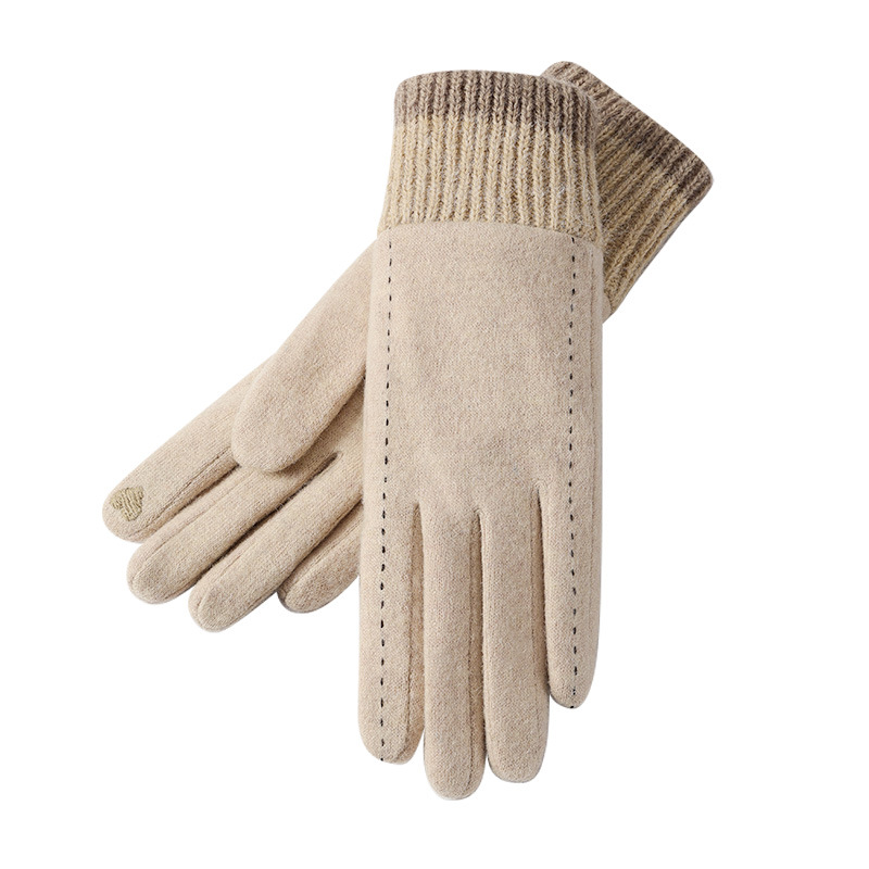 Wool Glove Lined - Новые зимние перчатки для женщин, ветрозащитные,