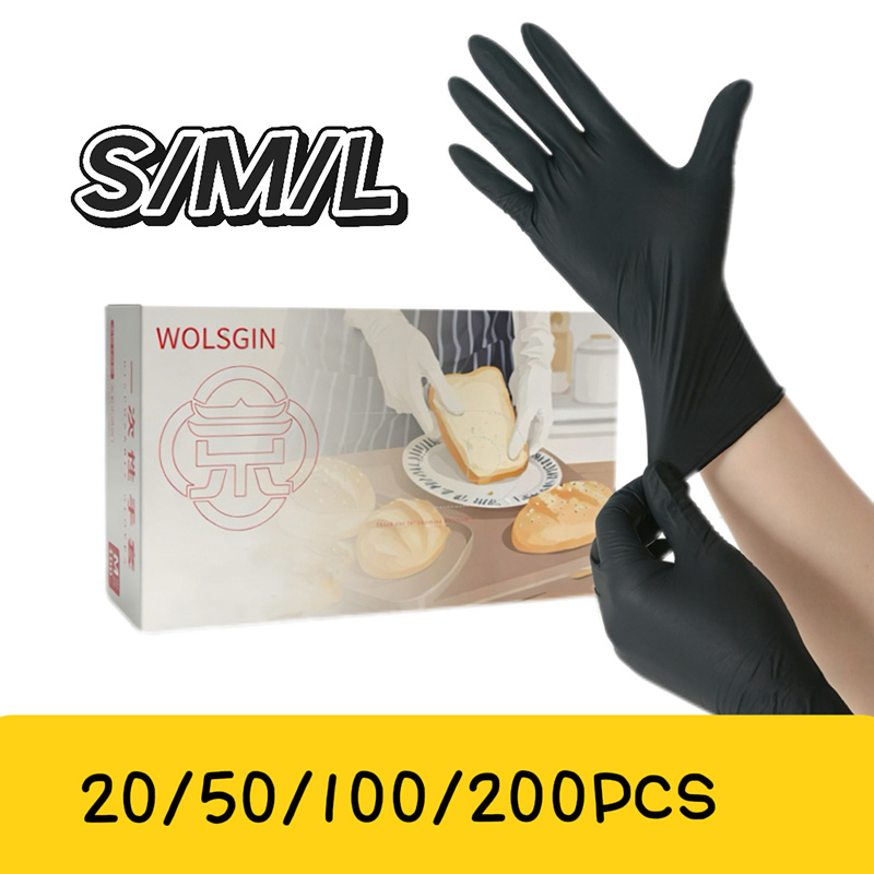 10/50/100/200 черных одноразов – обзор и цена Rubber Glove Cleaning