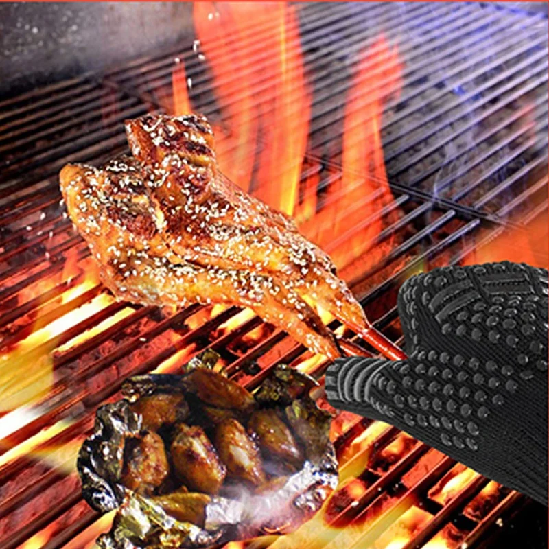 Огнестойкие нескользящие перча – обзор и цена Oven Mitt Silicone